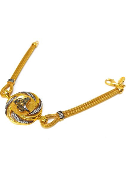 Tuğralı Kazze Örgü Zincirli Bileklik Künye 14 Ayar Altın 4K VİDEOLU modelleri