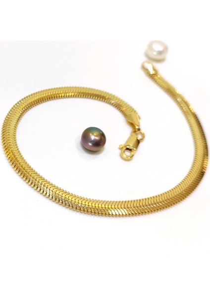 4.3mm Balık Sırtı Zincir Bileklik Künye 14 Ayar Altın HD VİDEOLU fiyatları