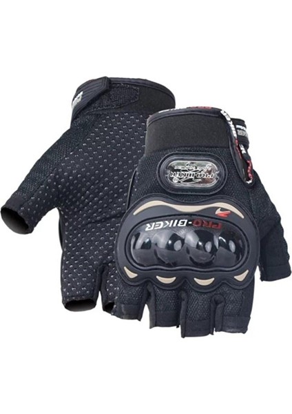 Sword Pro Biker Motosiklet Bisiklet Eldiveni Yarım Yazlık Korumalı Motor Eldiveni (Yurt Dışından)