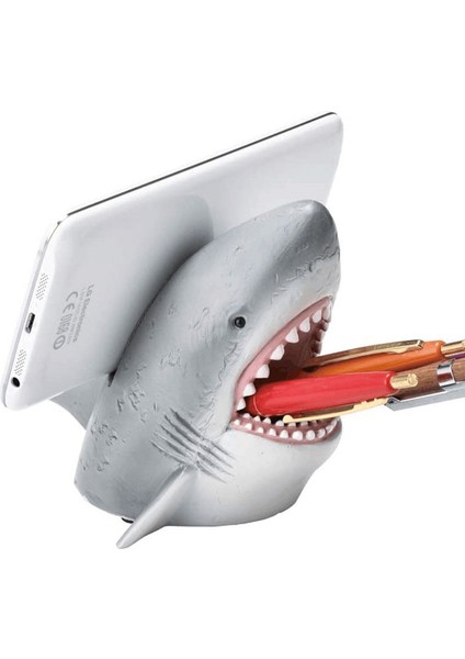 Parodi Büyük Ağız Köpekbalığı Masaüstü Cep Telefonu Tutucu Kalem Tutucu Saklama Kutusu (Yurt Dışından)