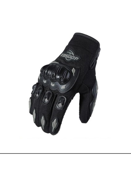 Schulzz Unisex Siyah Profesyonal Korumalı Motosiklet Eldiveni Dokunmatikli Motorsiklet (Yurt Dışından)