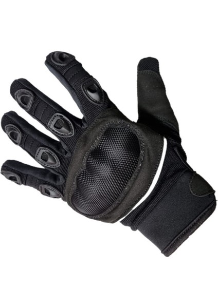 Cyclone Cycloone Motorsiklet Eldiveni Full Koruma ( Siyah ) (Yurt Dışından)