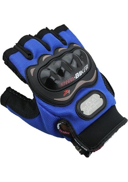 Probiker Eldiven Yarım Probiker Motosiklet Eldiveni Korumalı Mavi Xl (Yurt Dışından)