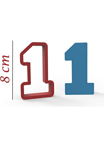 Nba 1 Rakam 8cm Kurabiye Kalıbı