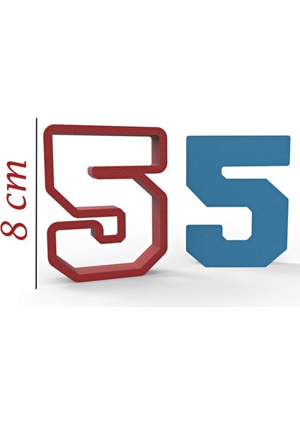 Nba 5 Rakam 8cm Kurabiye Kalıbı