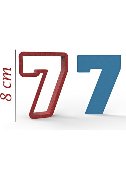Nba 7 Rakam 8cm Kurabiye Kalıbı