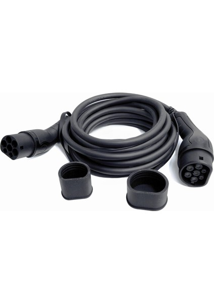 Type2 Type2 IEC Elektrikli Araç Şarj Kablosu, 400V / 16A 11kW IP55, Düz TPU Kablo, 7.5 metre Beek Type2 to Type2 IEC EV Charging Cable 400V / 16A 11kW IP55 Straight TPU Cable, 7.5m