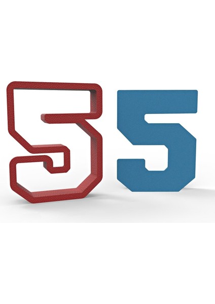 Büyük Nba 5 Rakam 11CM Kurabiye Kalıbı