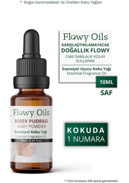 Flowy Oils Bebek Pudrası Kokusu Esans Buhurdanlık Yağı 10 ml