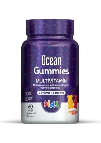Ocean Gummies Kids Multivitamin 60 Çiğnenebilir Jel Form
