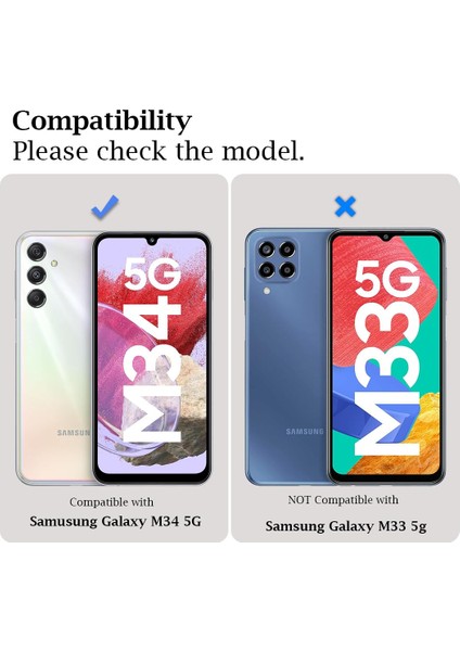 Samsung Galaxy M34 ile Uyumlu Ekran Koruyucu Şeffaf Temperli Kırılmaz Cam Ekran Koruyucu fiyatları