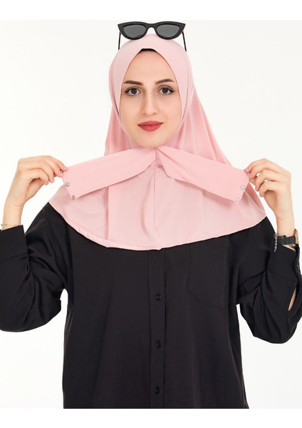 Kadın Tesettür Hazır Çıtçıtlı Hijab Bone Şal