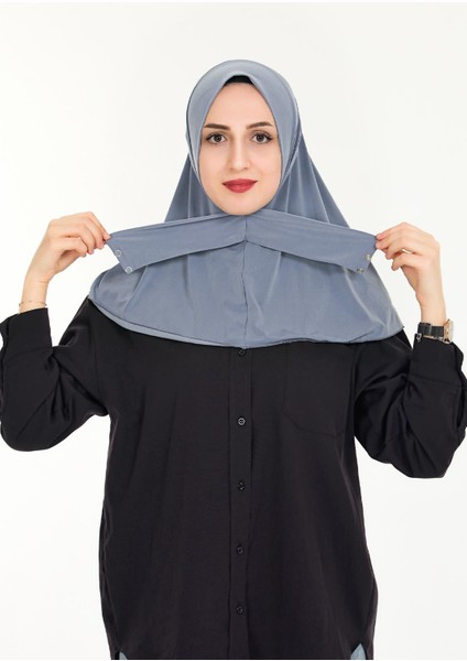 Kadın Tesettür Hazır Çıtçıtlı Hijab Bone Şal