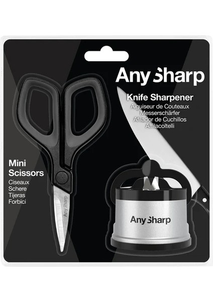 Any Sharp Anysharp Mini Makas ve Bıçak Bileyici Seti , En Iyi Bıçak Bileme Seti