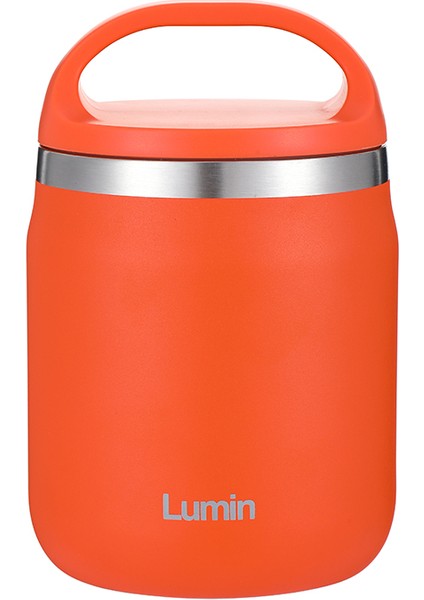 Lumin Thermo 0,60 Litre Paslanmaz Çelik Vakumlu Yalıtımlı Yemek Termosu 12 Saat Sıcak, 12 Saat Soğuk