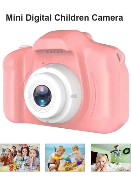 Pembe Renk Mini 1080P Hd Çocuk Kamera Dijital Fotoğraf Makinesi 2.0 Inç Ekran