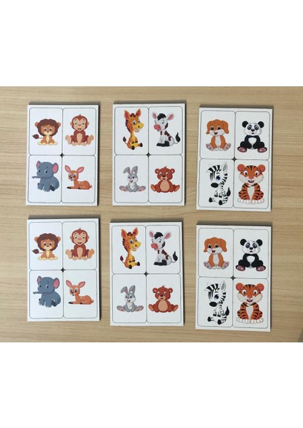 Trendy Toys Eğitici Ahşap Hafıza Eşleştirme Oyunu Animal Memory Game