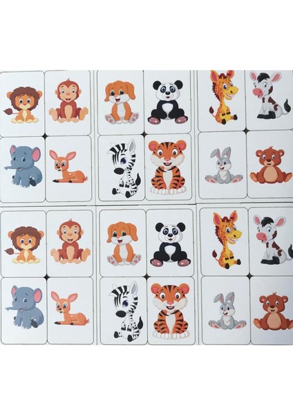 Trendy Toys Eğitici Ahşap Hafıza Eşleştirme Oyunu Animal Memory Game