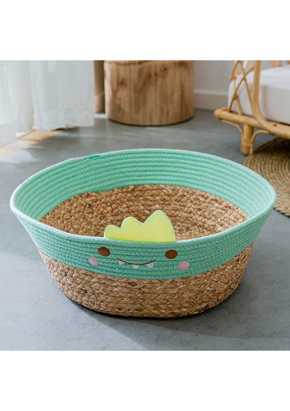 Yeni Rattan Kedi Yuvası, Sepet Yuvası, Dört Mevsim Evrensel Saman Köpek Yuvası, Nefes Alabilen Evcil Hayvan Yuvası, Kedi Yaz Kedi Yatağı (Yurt Dışından)
