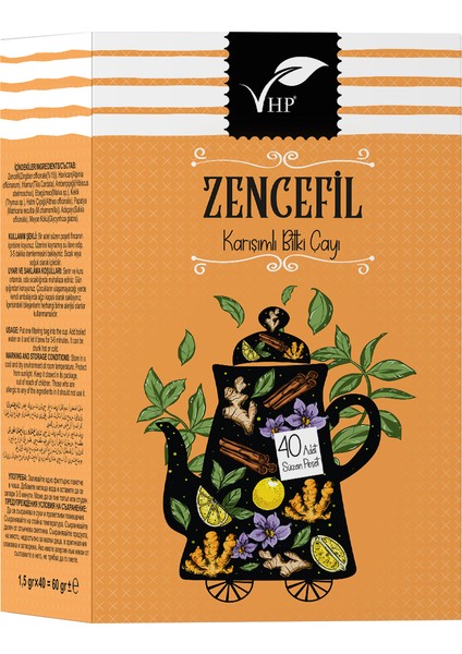 Zencefil Karışımlı Bitki Çayı Süzen Poşet Çay