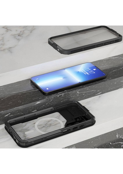 Samsung Galaxy S24 ile Uyumlu Kılıf Su Geçirmez 360 Derece Koruma Waterproof Telefon Kılıfı