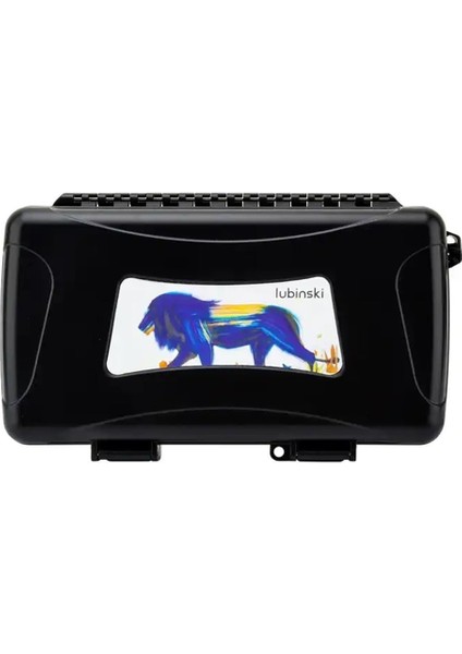 Seyahat Puro Kutusu Humidor Kırılmaz Plastik Siyah Lion 5's