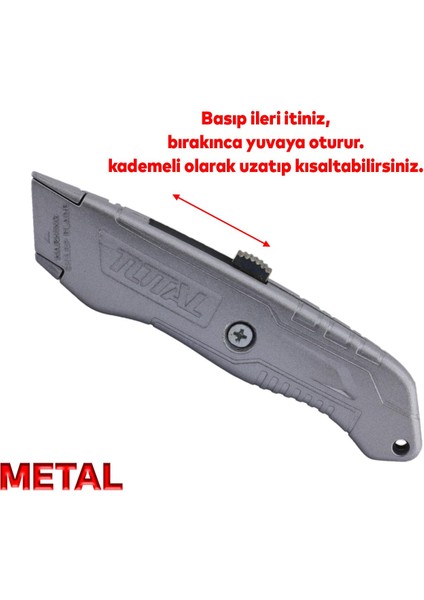 Metal Maket Bıçak Halı Bıçağı Çok Amaçlı Maket Bıçağı Küçük Değiştirilebilir 10 Adet Yedek Bıçak modelleri