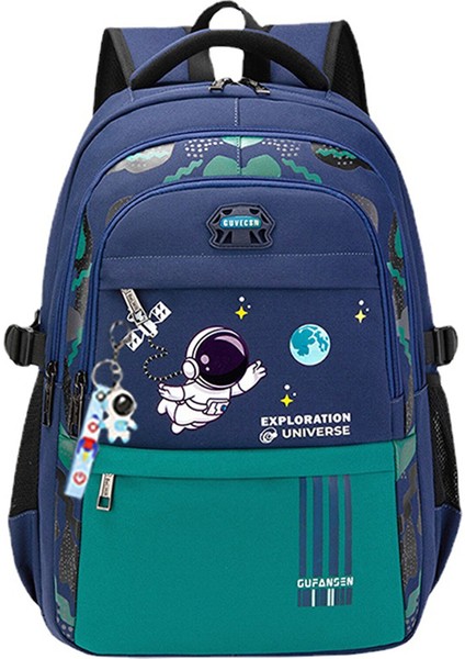 Good Tool Nasa Astronot Figürlü Su Geçirmez Erkek Okul Sırt Çantası - Mavi (Yurt Dışından)