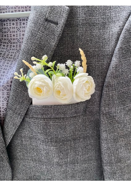 Damat Yaka Çiçeği Sağdıç Çiçeği,gelin Çiçeği,yaka Çiçeği Broş Yapay