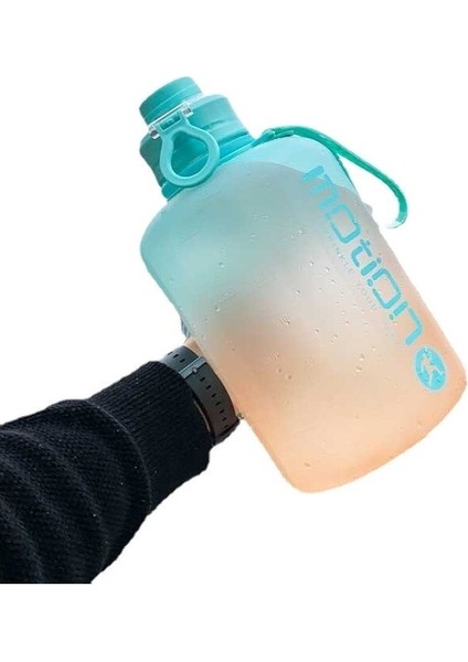 Solomon Devils Eye 2200ML Gradyan Büyük Kapasiteli Spor Su Şişesi - Mavi/yeşil (Yurt Dışından)