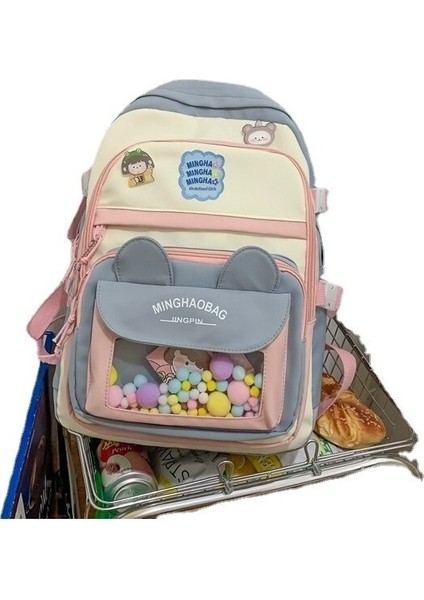 Secak Satess Büyük Kapasiteli Çok Bölmeli Sırt Çantası - Pembe (Yurt Dışından)