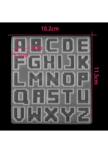 Silikon Epoksi Reçine Alfabe Kalıbı Model 2 fiyatları