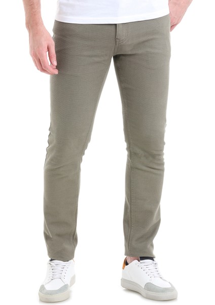 Haki Slim Fit Düz 5 Cep Pamuklu Kanvas Pantolon fırsatları