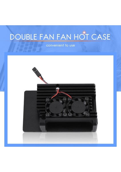 Sunshinee Model B Için Çift Soğutma Fanlı Alüminyum Kasa Için Metal Kabuk Siyah Muhafaza (Yurt Dışından)