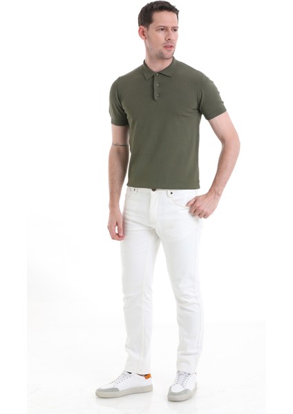 Haki Regular Fit Düz Rayon Polo Yaka Tişört fiyatları
