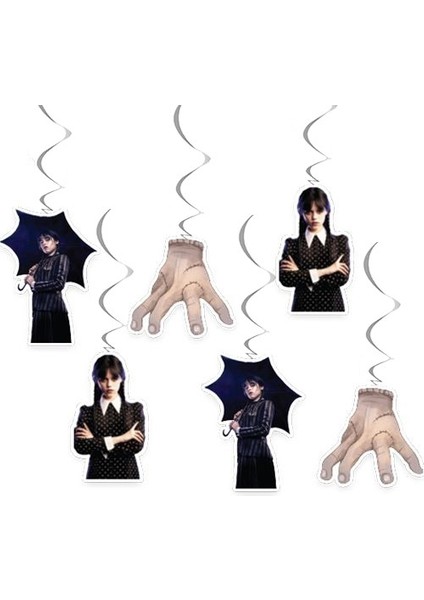 Wednesday Addams Asma Süs 6 Adet