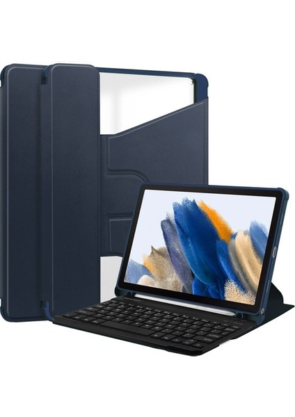 Samsung Galaxy Tab A9 Bluetooth Klavye ile Tablet Kılıfı+ Dönen Stand Pu+ Akrilik Kapak (Yurt Dışından)