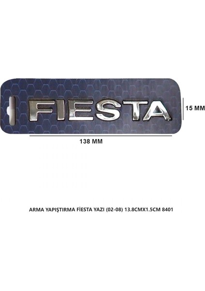 Fiesta Bagaj Yazısı 2002-2008 Arma Yapıştırma 13.8cmx1.5cm