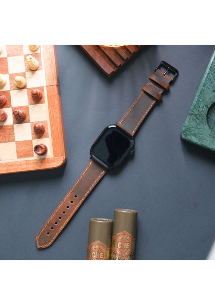 Apple Watch Kordon 42 / 44 / 45 / 49 mm Ultra Ultra 2 Seri 9 8 7 6 5 4 3 Uyumlu Hakiki Deri Kayış Taba Apple Deri Kordon fiyatları