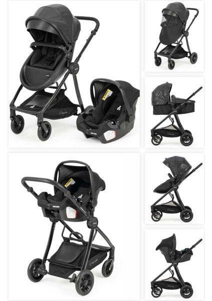 Capella Travel Sistem Bebek Arabası Siyah
