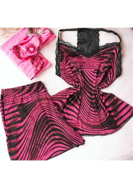 Askılı Sırtı Dantelli Şortlu Pijama Takım M51