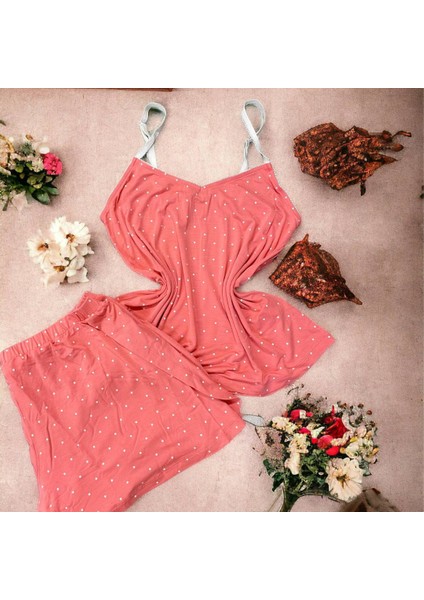 Askılı Kolsuz Şortlu Pijama Takım M49