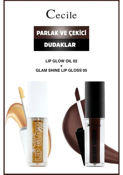 Glam Shine-Lip Oil Parlak Dudaklar Bakım ve Makyaj Seti 02-05