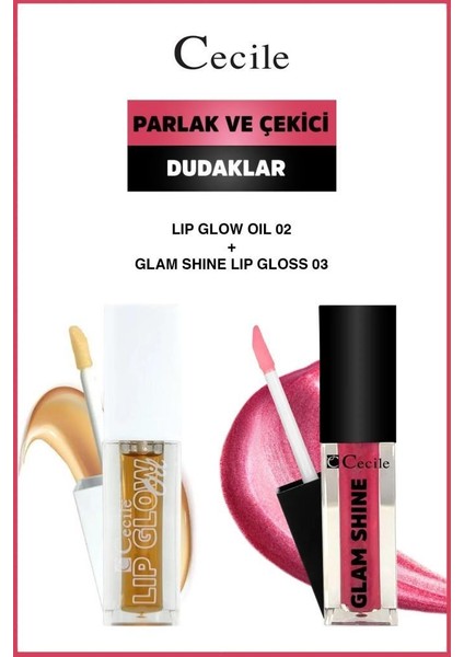 Glam Shine-Lip Oil Parlak Dudaklar Bakım ve Makyaj Seti 02-03