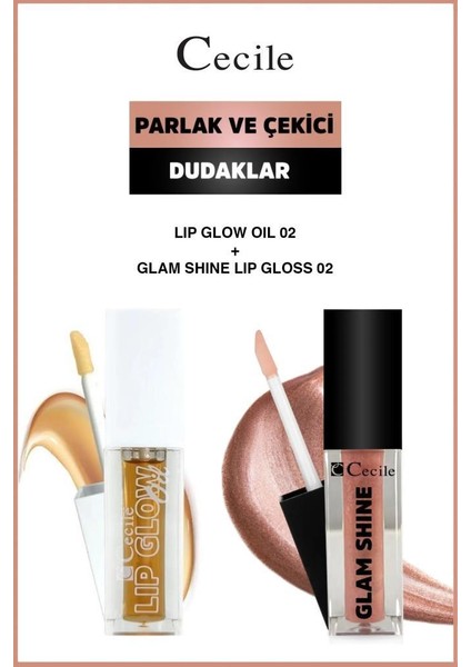 Glam Shine-Lip Oil Parlak Dudaklar Bakım ve Makyaj Seti 02-02