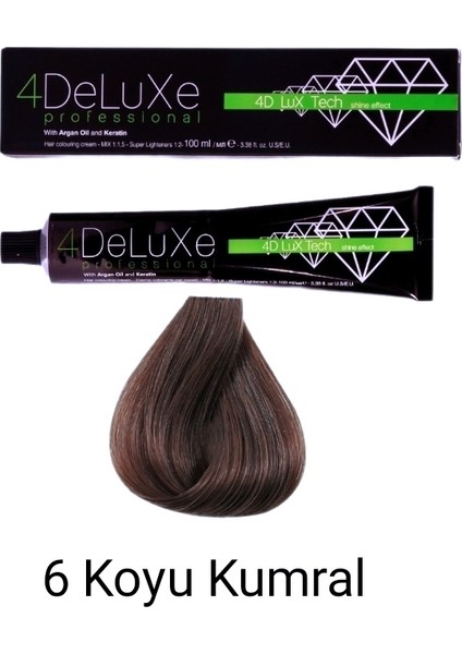 4deluxe Professional Tüp Boya 100 ml 6.0 Koyu Kumral