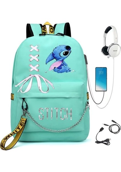 Stitch Yıldızlararası Öğrenci Sırt Çantası - Pembe (Yurt Dışından)