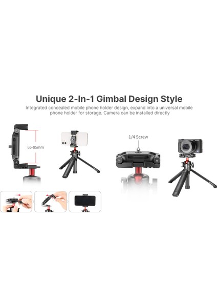 Mt-41 Dslr Akıllı Telefon Kameraları Için Mini Uzatılabilir Masaüstü Tripod Braketi (Yurt Dışından)