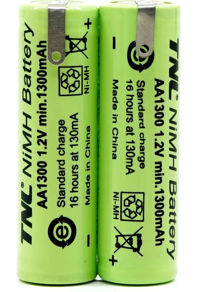 AA 2.4V 1300 mah Şarjlı Kalem Pil Braun 4510 Traş Makinesi Uyumlu