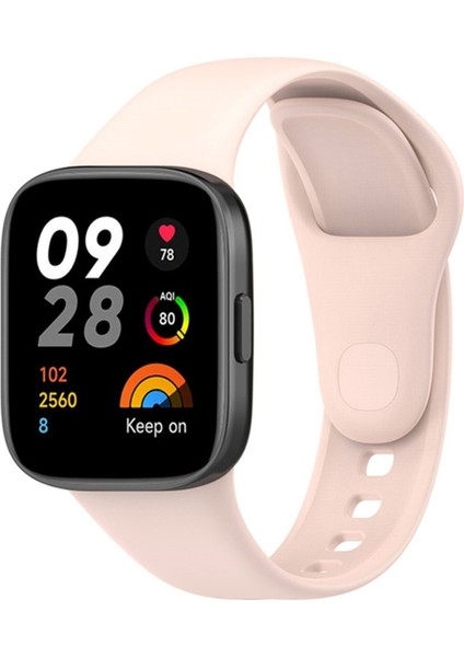 Xiaomi Redmi Watch 3 Klasik Silikon Kordon Renkli Elastik Bileklik Yumuşak Kayış (Active Modele Uymaz)
